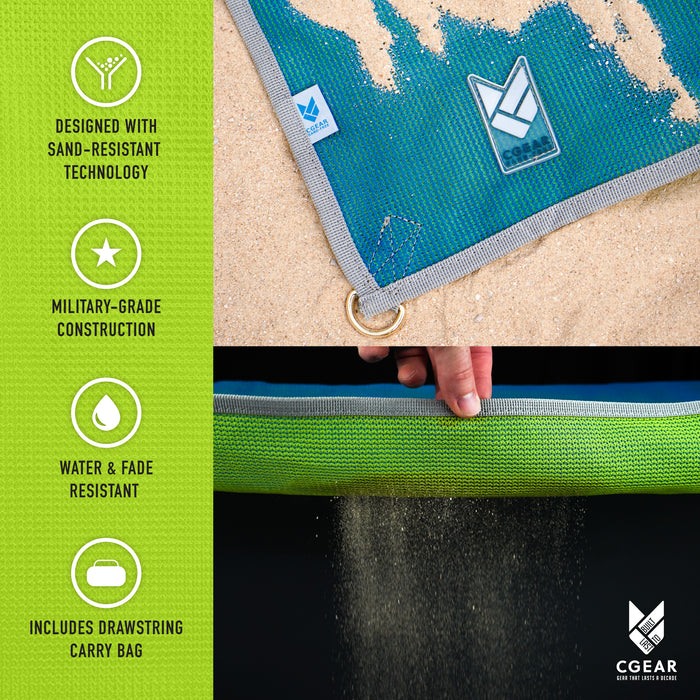 CGear RV Sand-Free Mat | Blue/Green / M