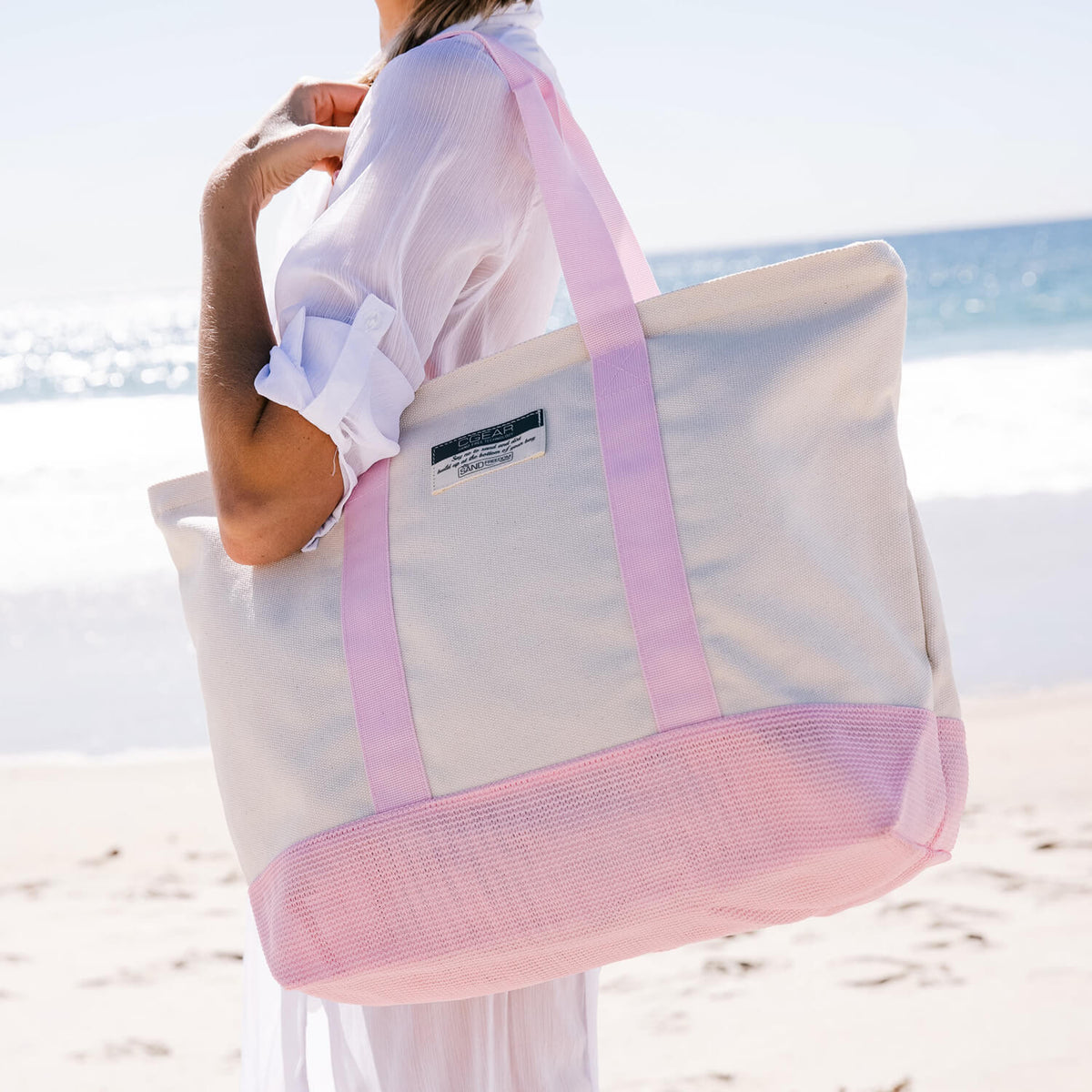 Tan beach sale bag